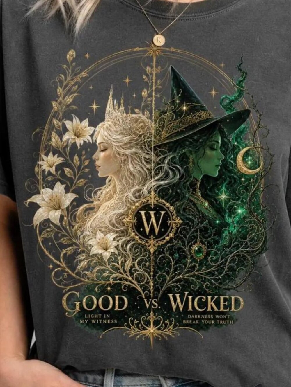 Wicked Shirt, Glinda And Elphaba Tee, Good Vs Wicked Witch Tee - Picture 2 of 4